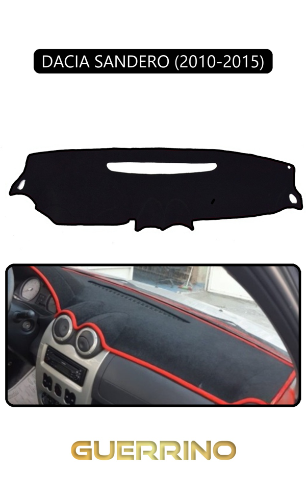 Alisevashop Dacıa Sandero 2010-2015Torpido Koruma Halısı Siyah Kenar  - Image 1