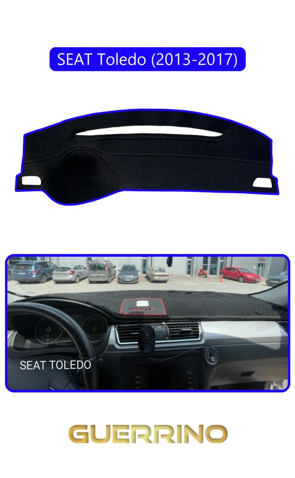 Alisevashop Seat Toledo (2013-2017)Torpido Koruma Halısı Mavi Kenar  - Image 1