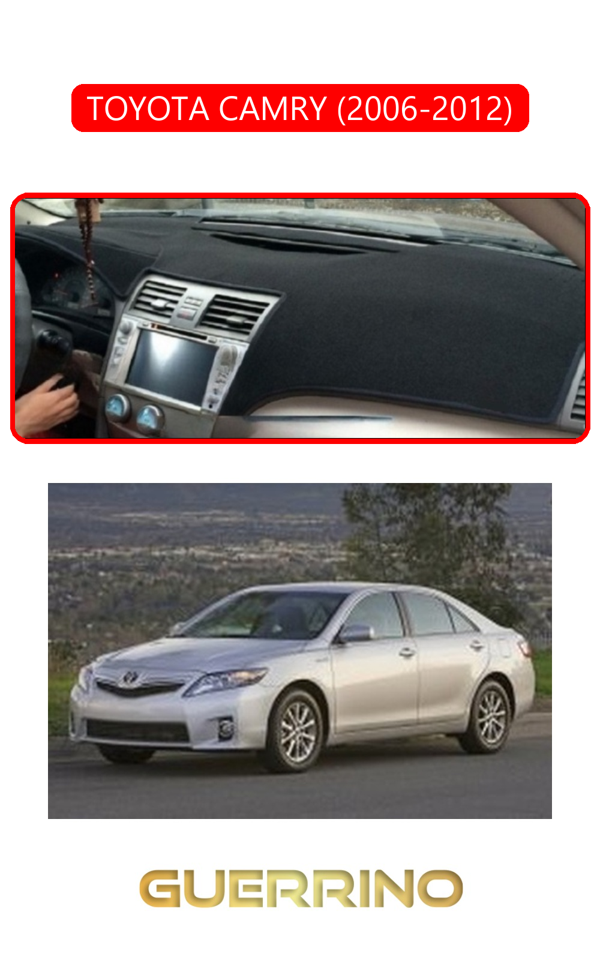 Alisevashop Toyota Camry (2006-2012)Torpido Koruma Halısı Kırmızı Kenar  - Image 1