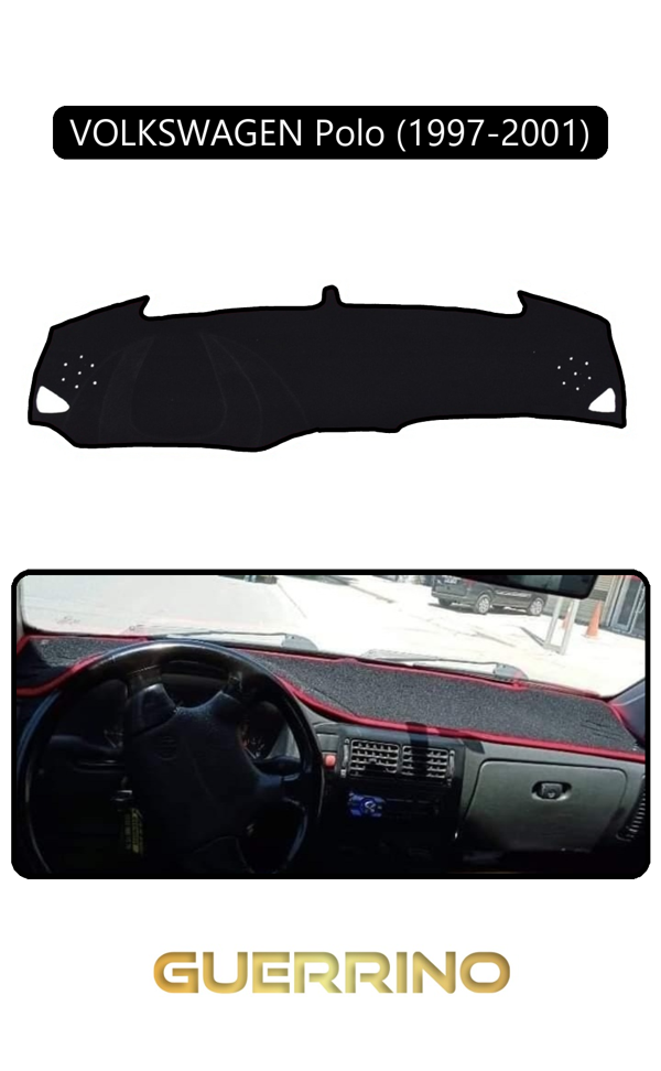 Alisevashop Volkswagen Polo (1997-2001)Torpido Koruma Halısı Siyah Kenar  - Image 1