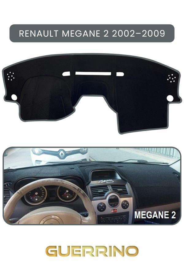 Alisevashop Renault Megane 2 (2002–2009)Torpido Koruma Halısı Gri Kenar  - Image 1