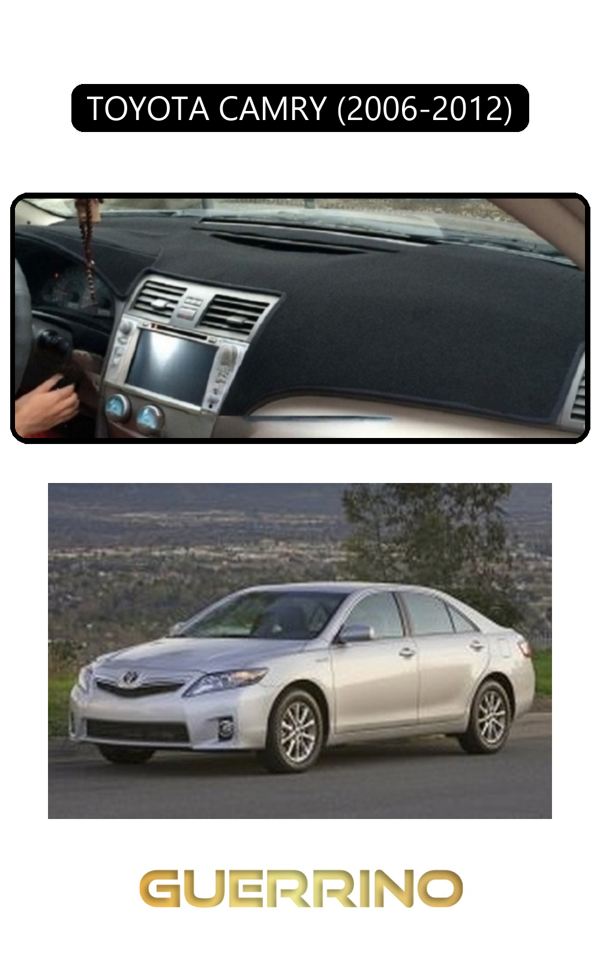 Alisevashop Toyota Camry (2006-2012)Torpido Koruma Halısı Siyah Kenar  - Image 1