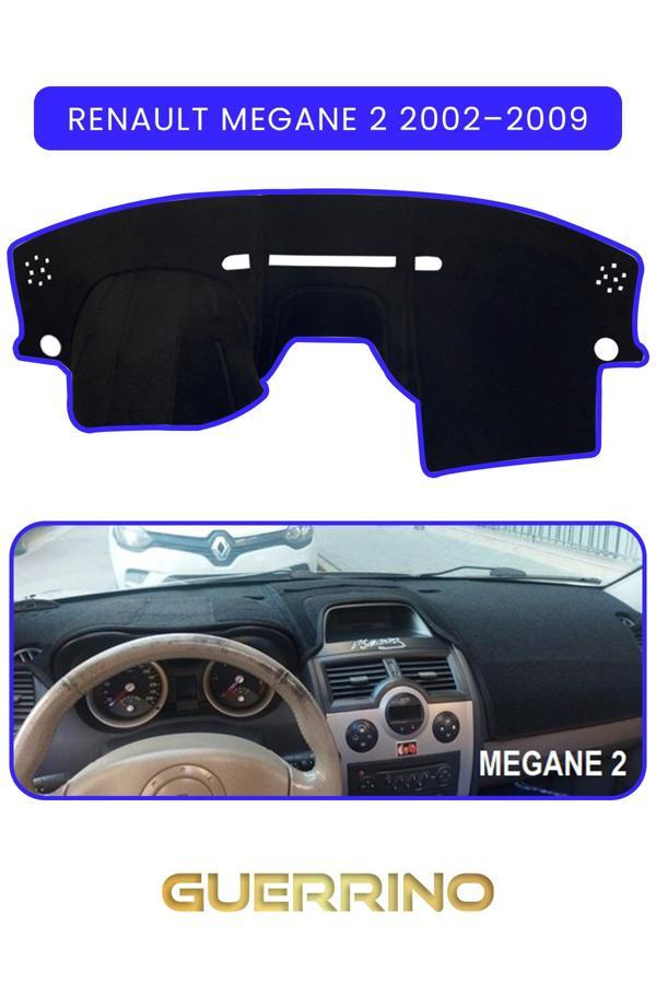 Alisevashop Renault Megane 2 (2002–2009)Torpido Koruma Halısı Mavi Kenar  - Image 1