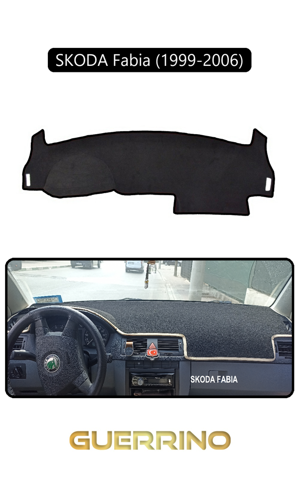 Alisevashop Skoda Fabia (1999-2006)Torpido Koruma Halısı Siyah Kenar  - Image 1