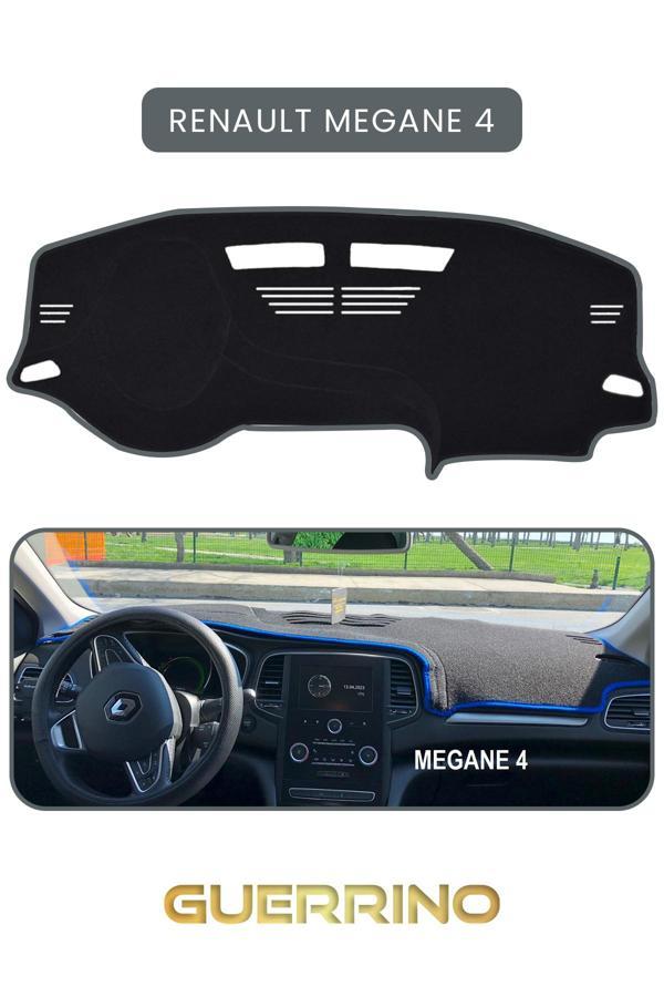 Alisevashop Renault Megane 4 Torpido Koruma Halısı Gri Kenar  - Image 1