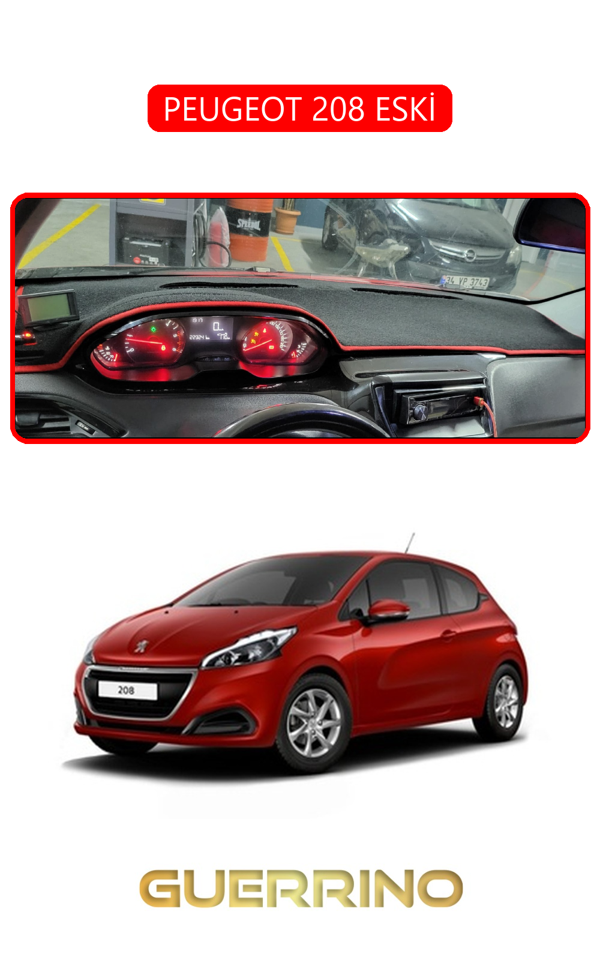 Alisevashop Peugeot 208 Eskitorpido Koruma Halısı Kırmızı Kenar  - Image 1