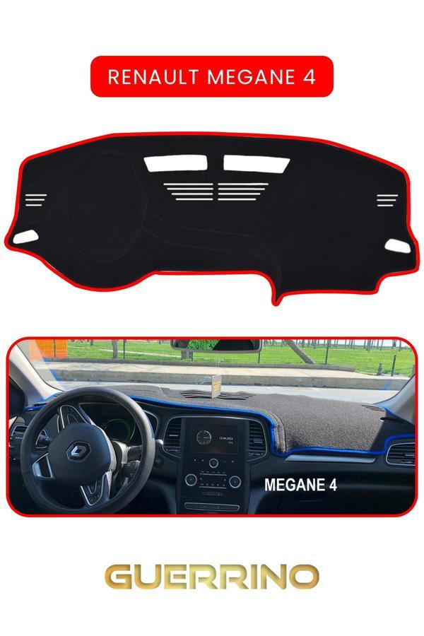 Alisevashop Renault Megane 4 Torpido Koruma Halısı Kırmızı Kenar  - Image 1