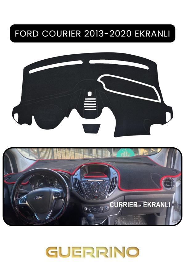Alisevashop Ford Courier 2013-2020 Ekranlıtorpido Koruma Halısı Siyah Kenar  - Image 1
