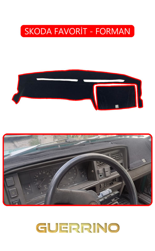Alisevashop Skoda Favorit - Formantorpido Koruma Halısı Kırmızı Kenar  - Image 1