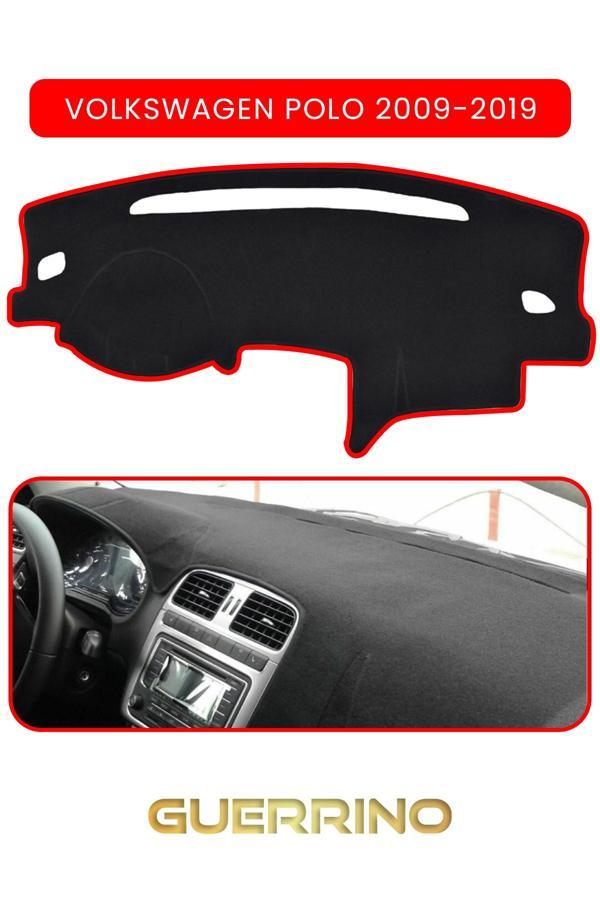 Alisevashop Volkswagen Polo (2009-2019)Torpido Koruma Halısı Kırmızı Kenar  - Image 1