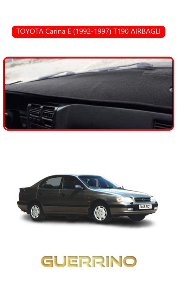 Alisevashop Toyota Carina E (1992-1997) T190Torpido Koruma Halısı Kırmızı Kenar  - Image 1