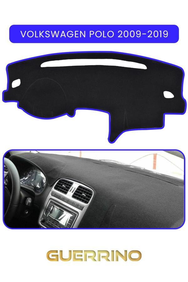Alisevashop Volkswagen Polo (2009-2019)Torpido Koruma Halısı Mavi Kenar  - Image 1