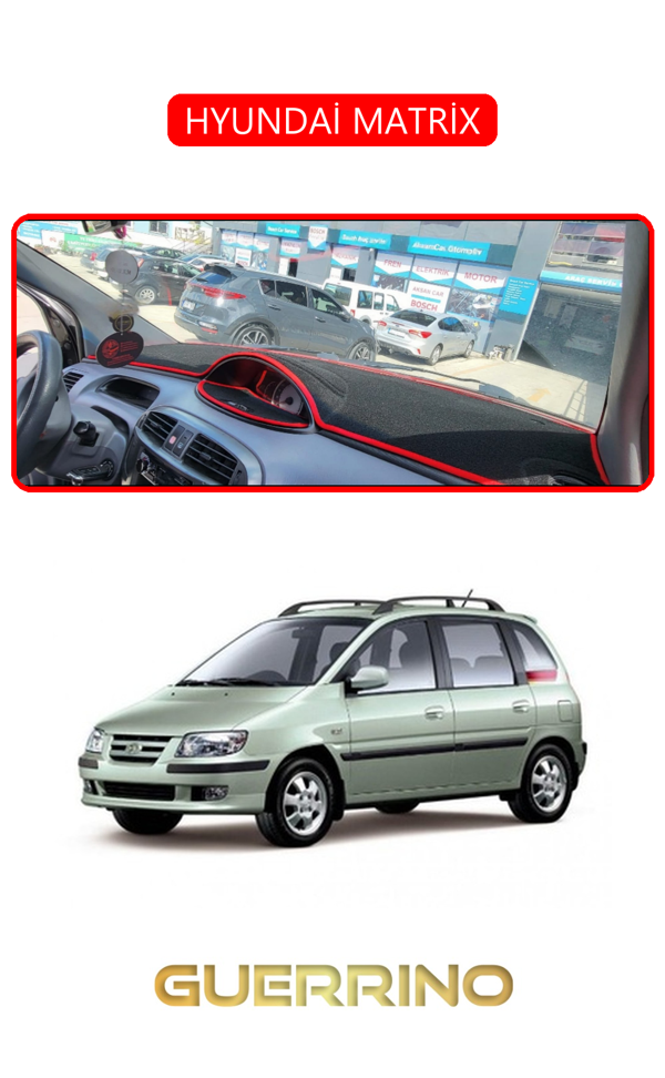 Alisevashop Hyundai Matrixtorpido Koruma Halısı Kırmızı Kenar  - Image 1
