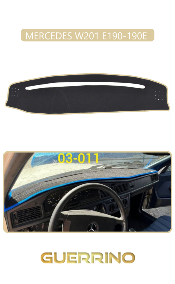 Alisevashop Mercedes W201 E190-190E Torpido Koruma Halısı Bej Kenar  - Image 1