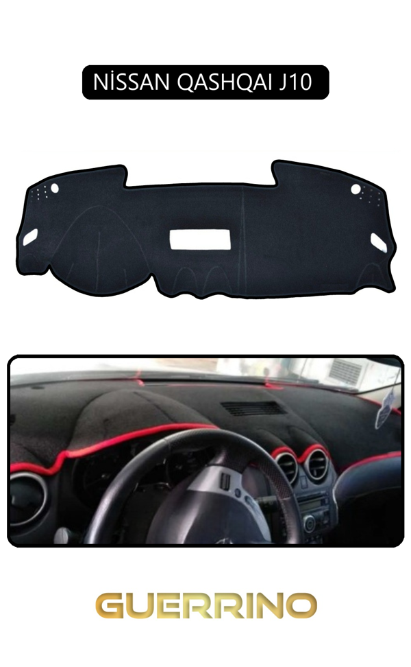 Alisevashop Nissan Qashqaı J10 Torpido Koruma Halısı Siyah Kenar  - Image 1