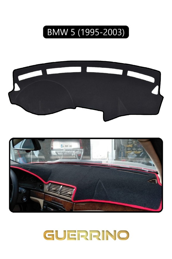 Alisevashop Bmw 5 1995-2003Torpido Koruma Halısı Siyah Kenar  - Image 1