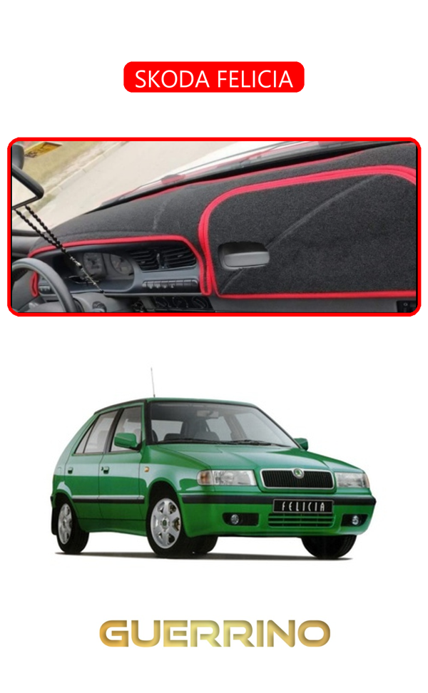 Alisevashop Skoda Felıcıatorpido Koruma Halısı Kırmızı Kenar  - Image 1