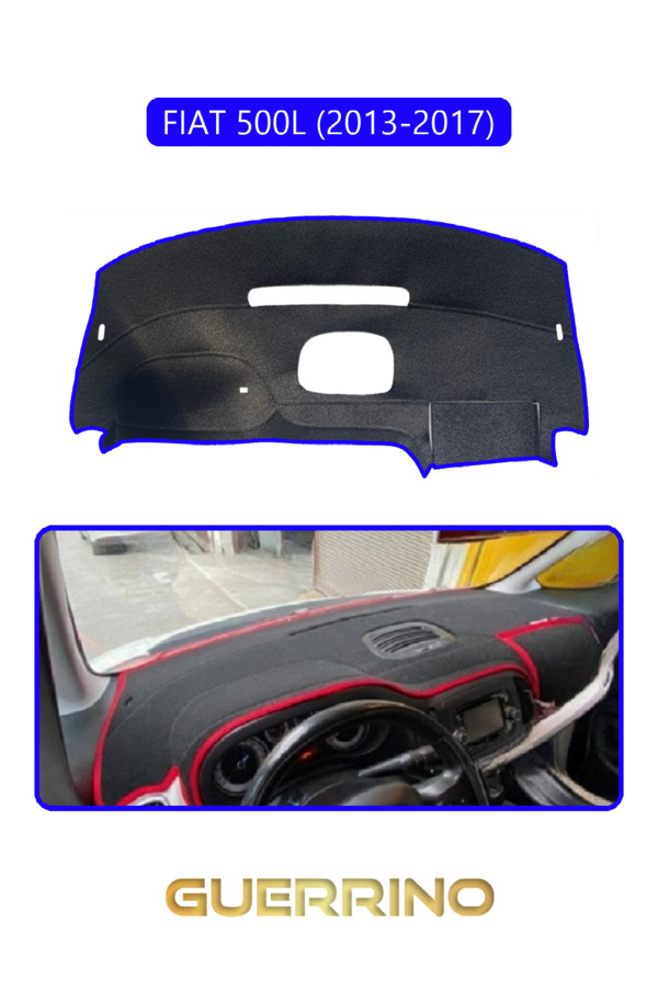 Alisevashop Fıat 500L 2013-2017 Modellerine Uyguntorpido Koruma Halısı Mavi Kenar  - Image 1