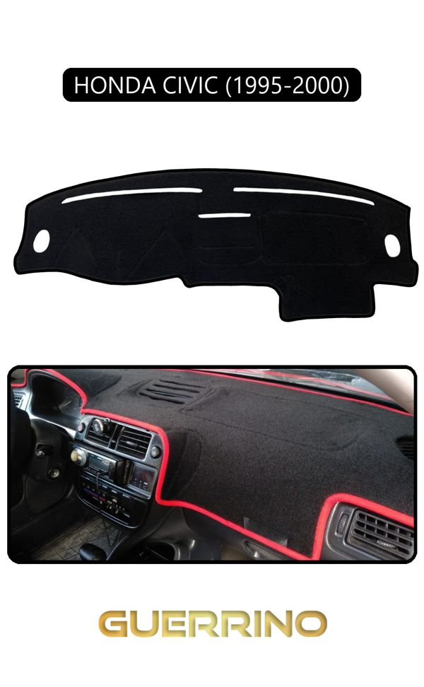 Alisevashop Honda Cıvıc 1995-2000Torpido Koruma Halısı Siyah Kenar  - Image 1
