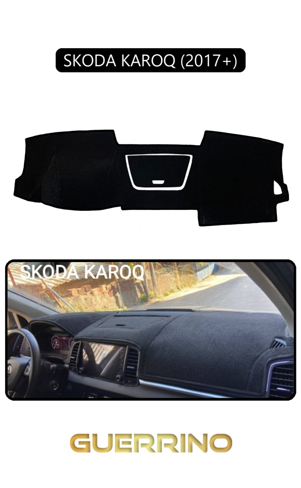 Alisevashop Skoda Karoq 2017+Torpido Koruma Halısı Siyah Kenar  - Image 1