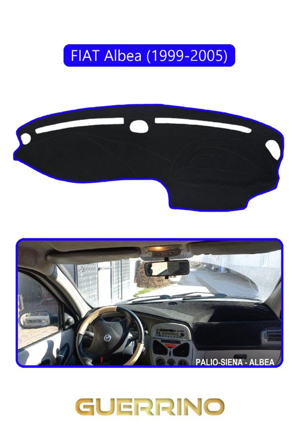 Alisevashop Fıat Albea 1999-2005 Modellerine Uygun Eskitorpido Koruma Halısı Mavi Kenar  - Image 1