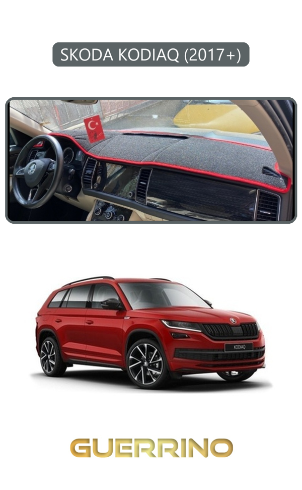 Alisevashop Skoda Kodıaq 2017 +Torpido Koruma Halısı Gri Kenar  - Image 1