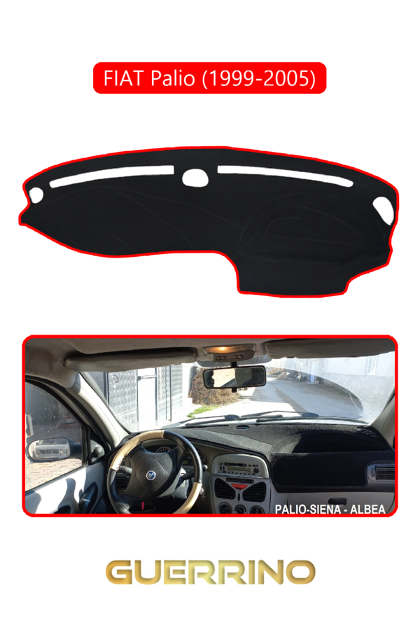 Alisevashop Fıat Palio 1999-2005 Modellerine Uygun Eskitorpido Koruma Halısı Kırmızı Kenar  - Image 1