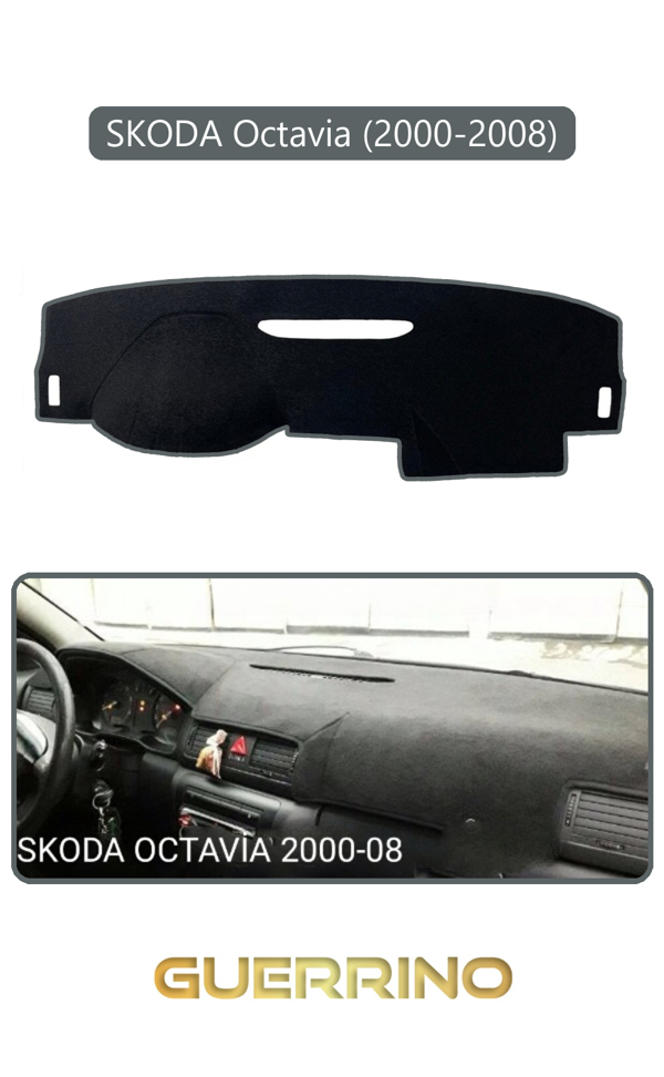 Alisevashop Skoda Octavia (2000-2008)Torpido Koruma Halısı Gri Kenar  - Image 1