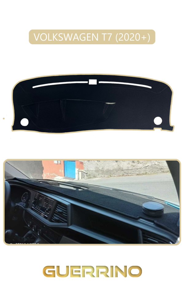 Alisevashop Volkswagen T7 (2020+)Torpido Koruma Halısı Bej Kenar  - Image 1