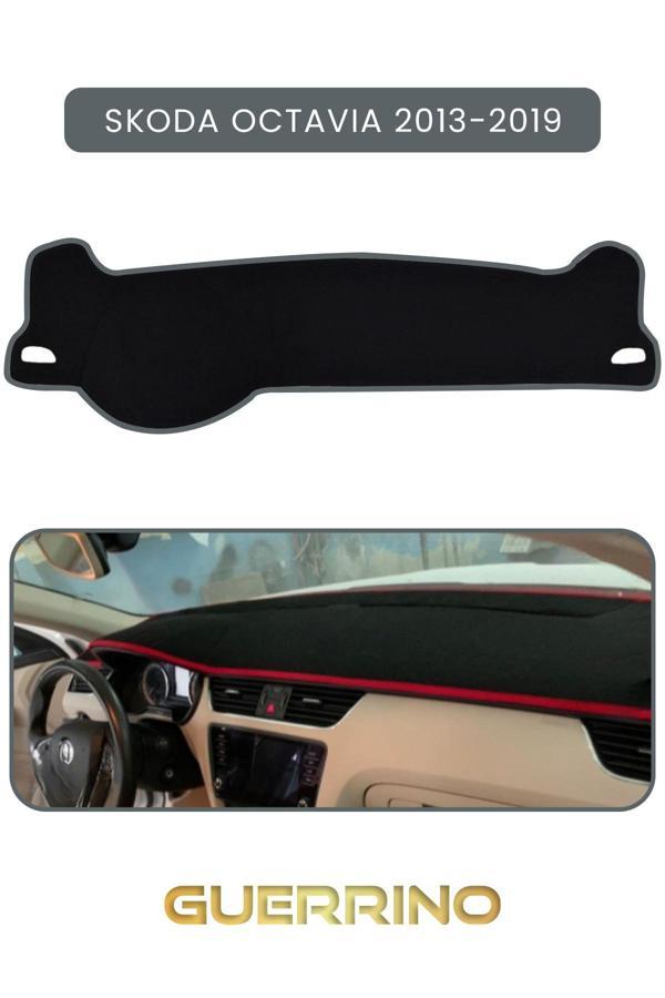 Alisevashop Skoda Octavia (2013-2019)Torpido Koruma Halısı Gri Kenar  - Image 1