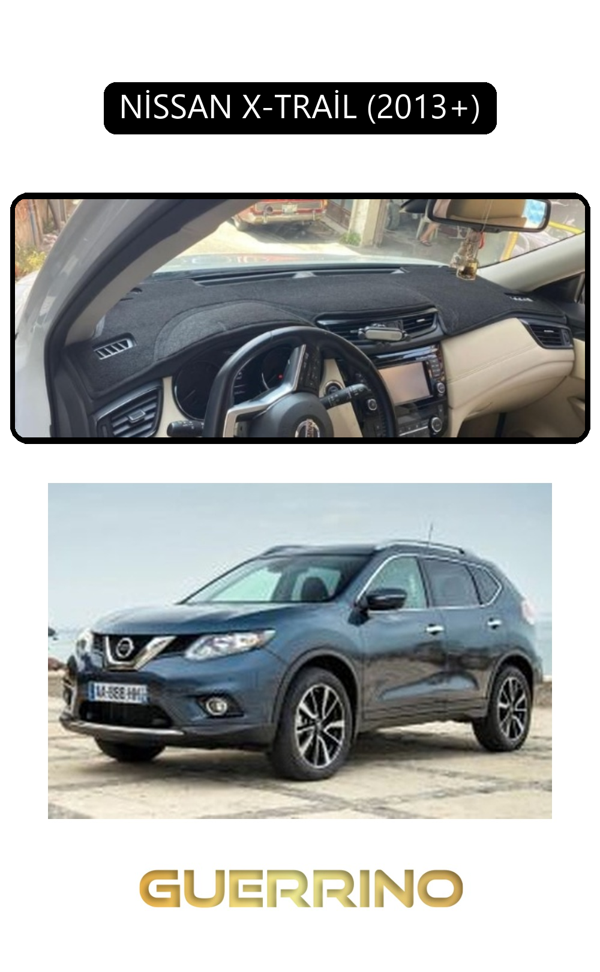 Alisevashop Nissan X-Trail 2013+Torpido Koruma Halısı Siyah Kenar  - Image 1