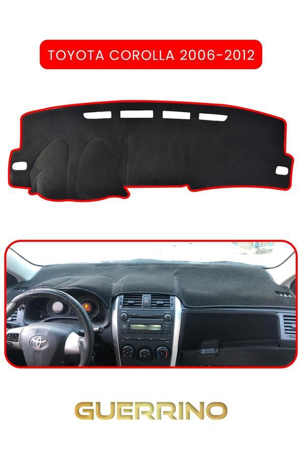 Alisevashop Toyota Corolla (2006-2012) Torpido Koruma Halısı Kırmızı Kenar  - Image 1