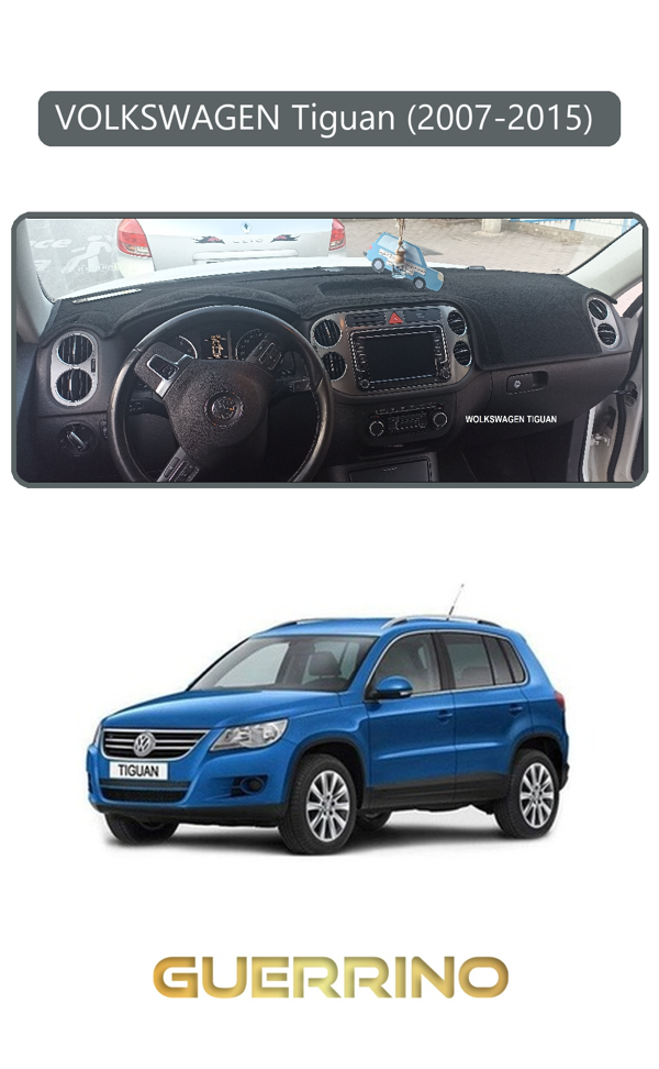 Alisevashop Volkswagen Tiguan (2007-2015) ;Torpido Koruma Halısı Gri Kenar  - Image 1