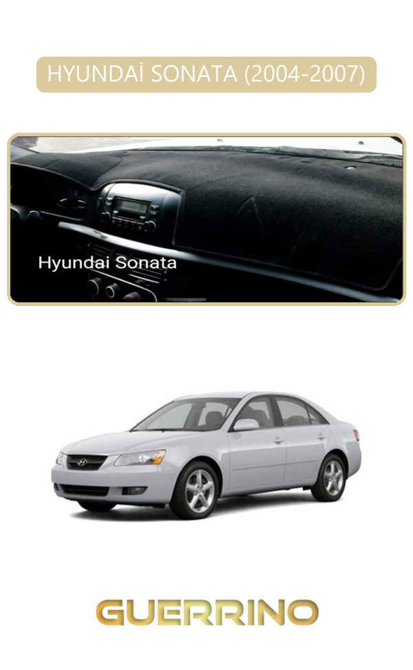 Alisevashop Hyundai Sonata 2004-2007Torpido Koruma Halısı Bej Kenar  - Image 1