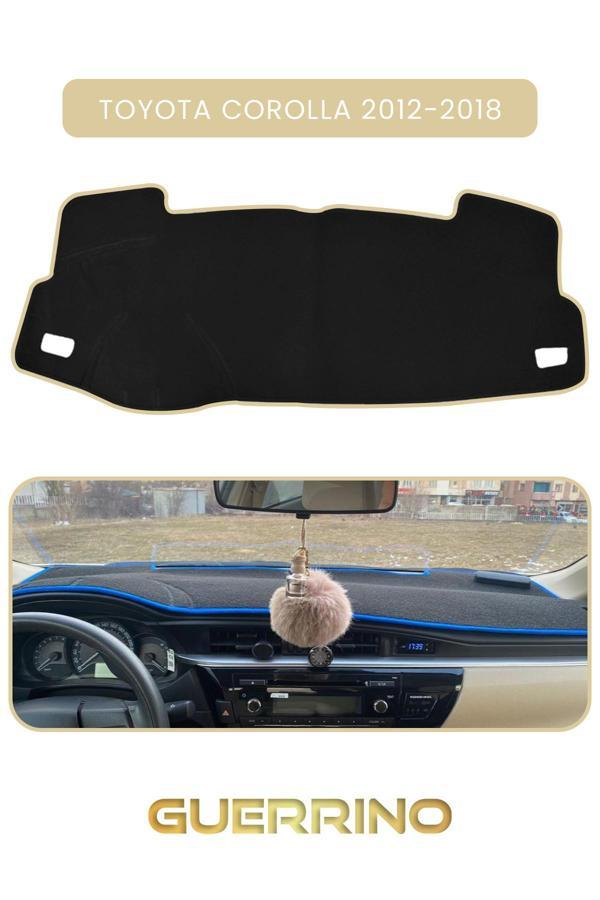 Alisevashop Toyota Corolla (2012-2018)Torpido Koruma Halısı Bej Kenar  - Image 1