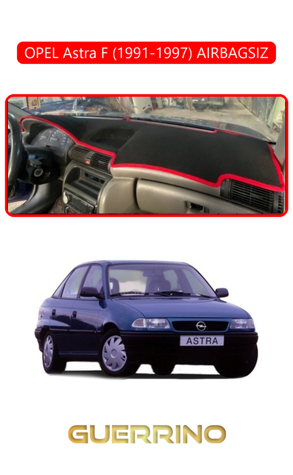 Alisevashop Opel Astra F 1991-1997 Aırbagsıztorpido Koruma Halısı Kırmızı Kenar  - Image 1