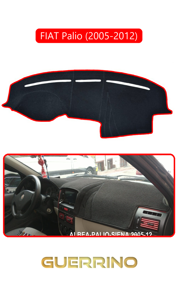 Alisevashop Fıat Palio 2005-2012 Modellerine Uyguntorpido Koruma Halısı Kırmızı Kenar  - Image 1