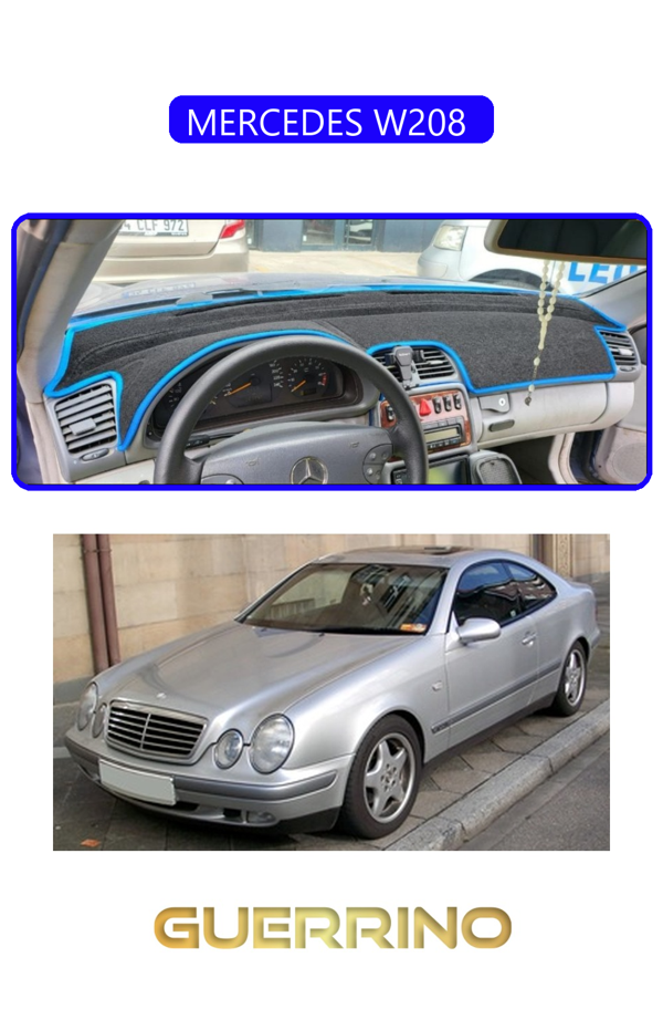 Alisevashop Mercedes W208 Torpido Koruma Halısı Mavi Kenar  - Image 1