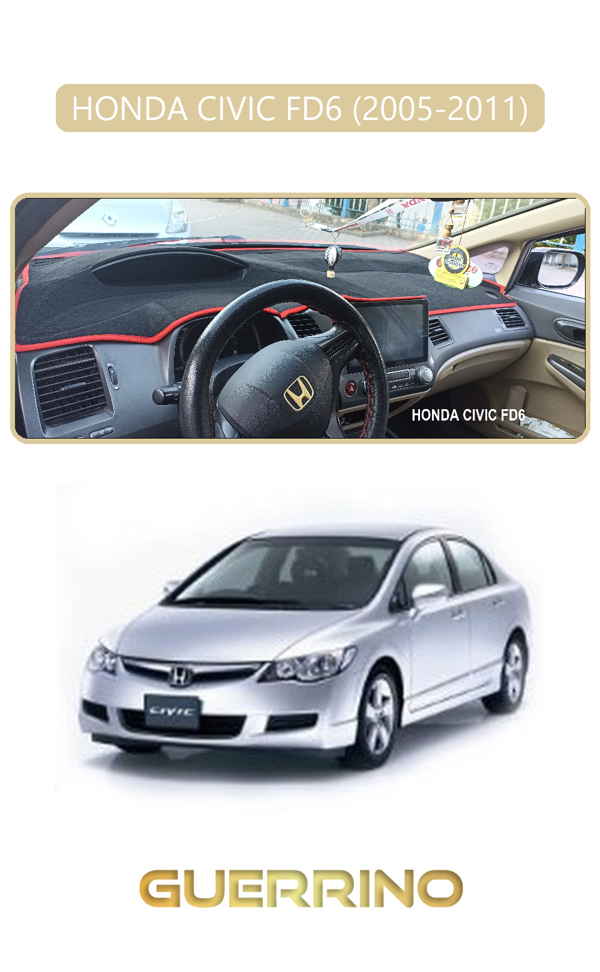 Alisevashop Honda Cıvıc Fd6 2005-2011Torpido Koruma Halısı Bej Kenar  - Image 1