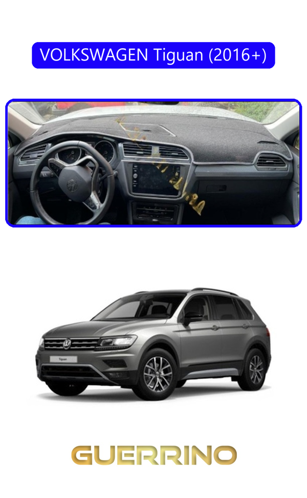Alisevashop Volkswagen Tiguan (2016+) ;Torpido Koruma Halısı Mavi Kenar  - Image 1