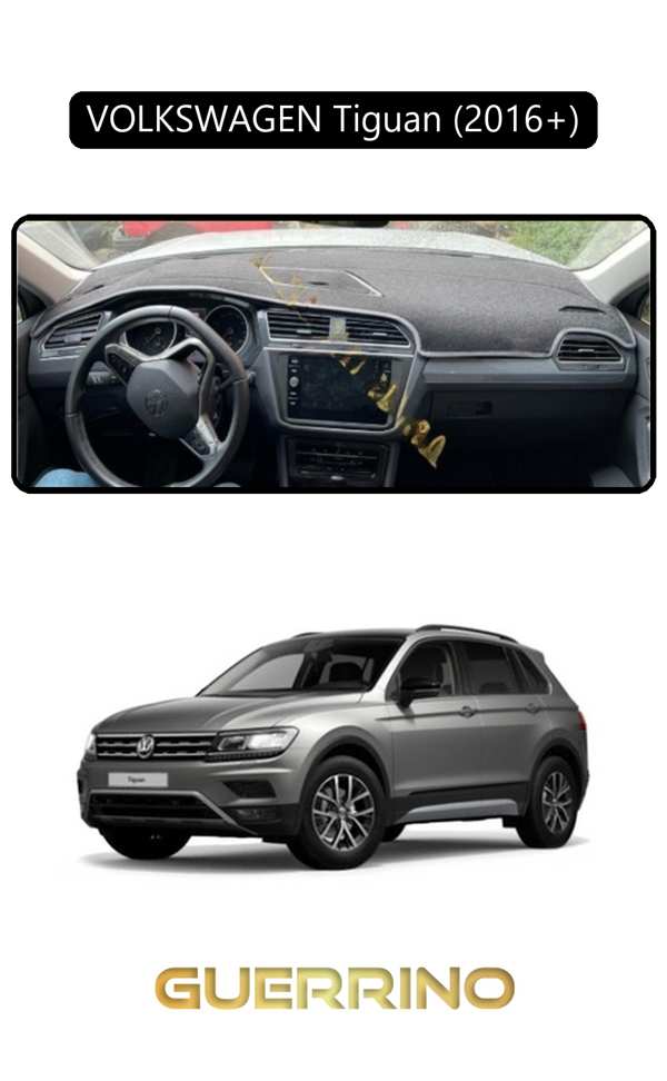 Alisevashop Volkswagen Tiguan (2016+) ;Torpido Koruma Halısı Siyah Kenar  - Image 1