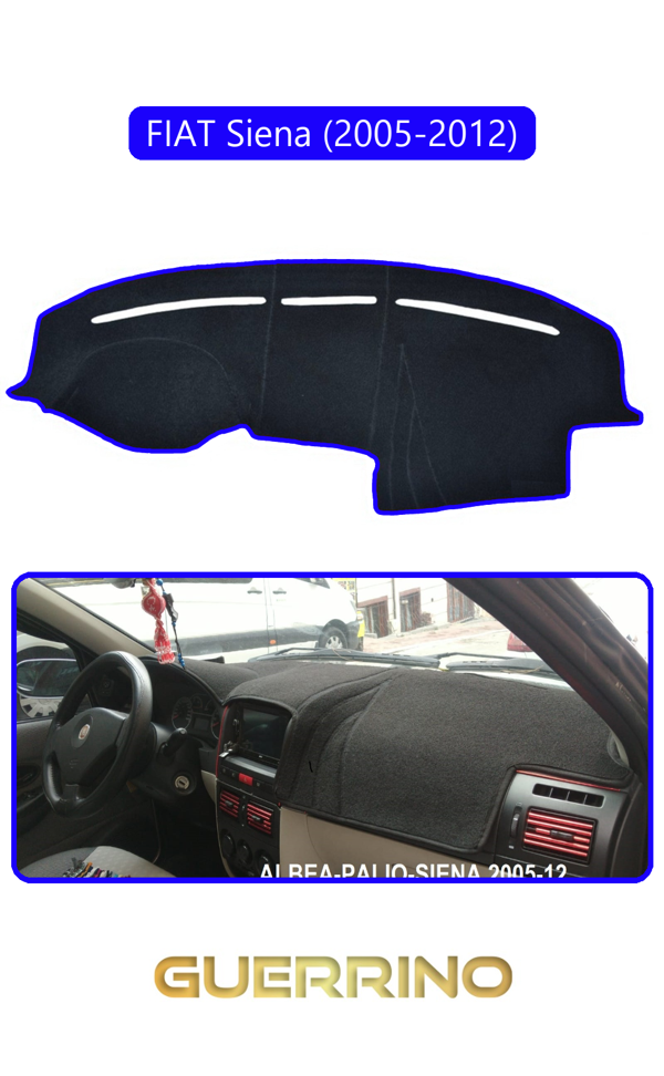 Alisevashop Fıat Siena 2005-2012 Modellerine Uyguntorpido Koruma Halısı Mavi Kenar  - Image 1