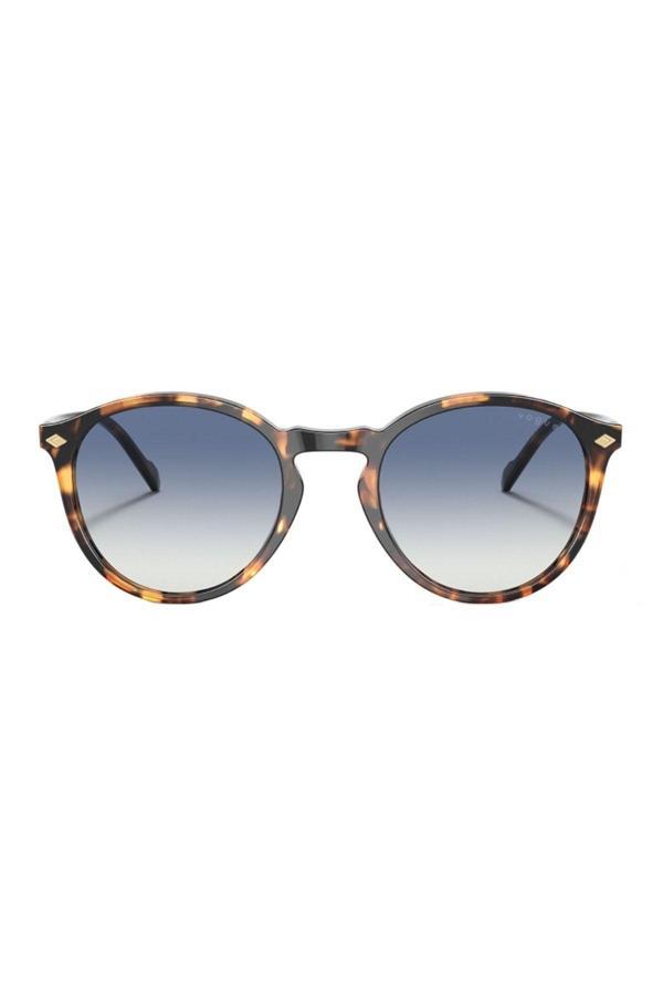 Vogue 5432S 28194L 51 Unisex Kahve Yuvarlak Çerçeve Güneş Gözlüğü - Image 1