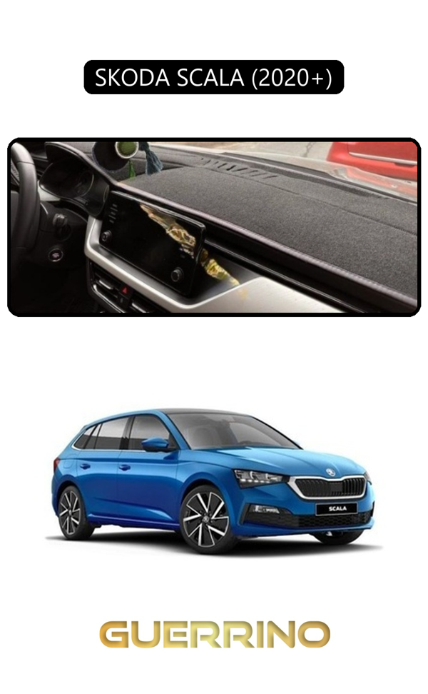 Alisevashop Skoda Scala - Kamıq 2020+Torpido Koruma Halısı Siyah Kenar  - Image 1