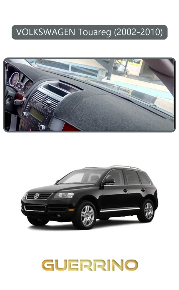Alisevashop Volkswagen Touareg (2002-2010) ;Torpido Koruma Halısı Gri Kenar  - Image 1