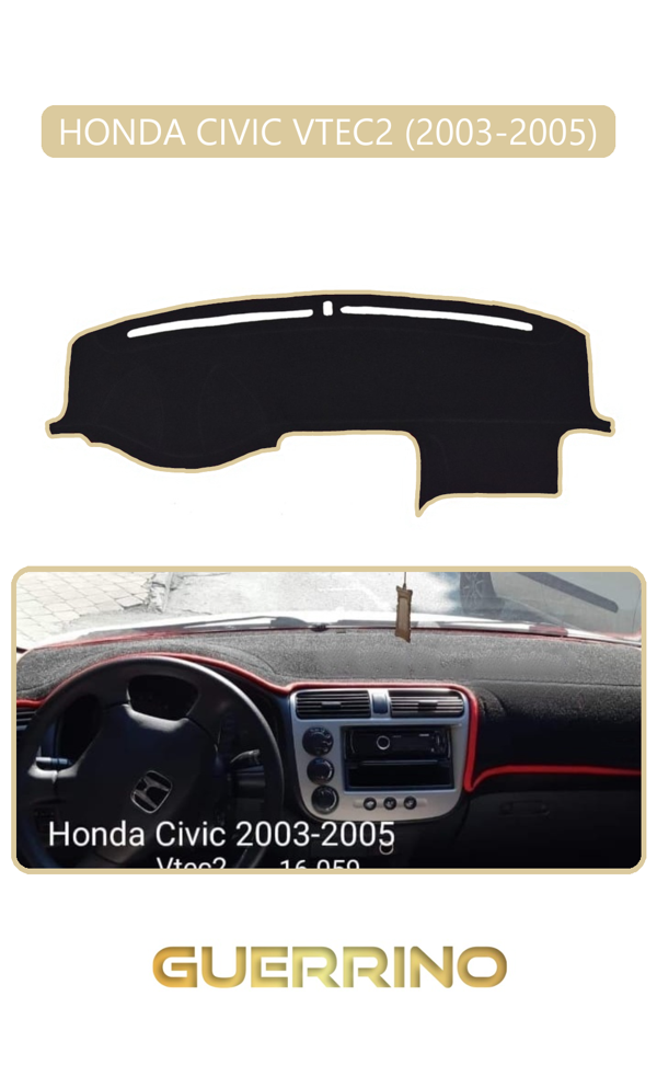 Alisevashop Honda Cıvıc Vtec2 2003-2005Torpido Koruma Halısı Bej Kenar  - Image 1
