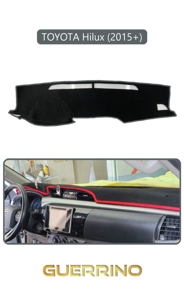 Alisevashop Toyota Hilux (2015+)Torpido Koruma Halısı Gri Kenar  - Image 1