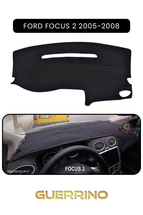 Alisevashop Ford Focus 2 (2005-2008)Torpido Koruma Halısı Siyah Kenar  - Image 1