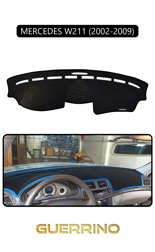 Alisevashop Mercedes W211 2002-2009Torpido Koruma Halısı Siyah Kenar  - Image 1