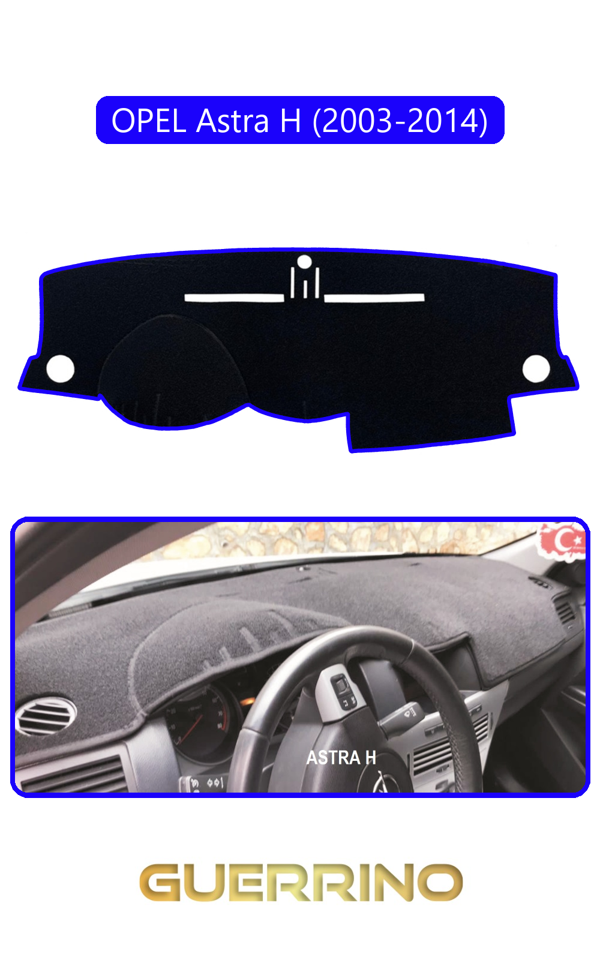 Alisevashop Opel Astra H (2003-2014)Torpido Koruma Halısı Mavi Kenar  - Image 1